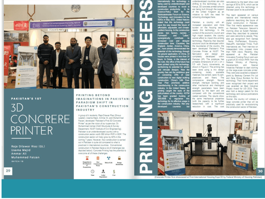ASCE NUST Chapter Yearbook Feature